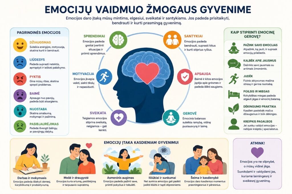 Emocijų vaidmuo žmogaus gyvenime