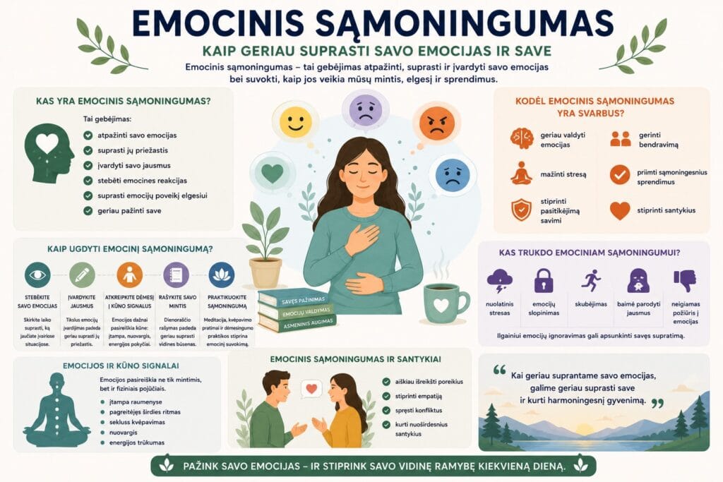 Emocinis sąmoningumas ir savęs pažinimas