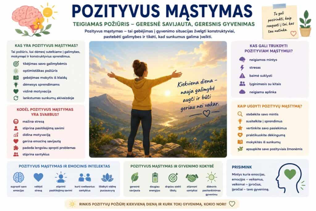 Pozityvūs mąstymas kelias į geresnį gyvenimą