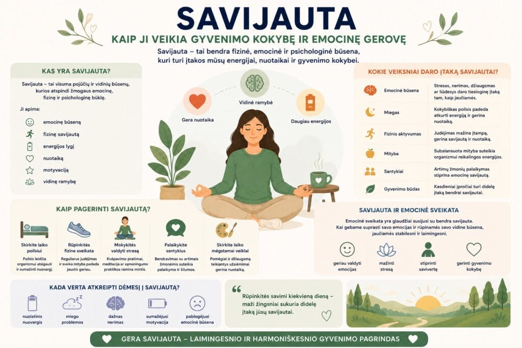 Savijauta geresnei emocinei ir fizinei savijautai