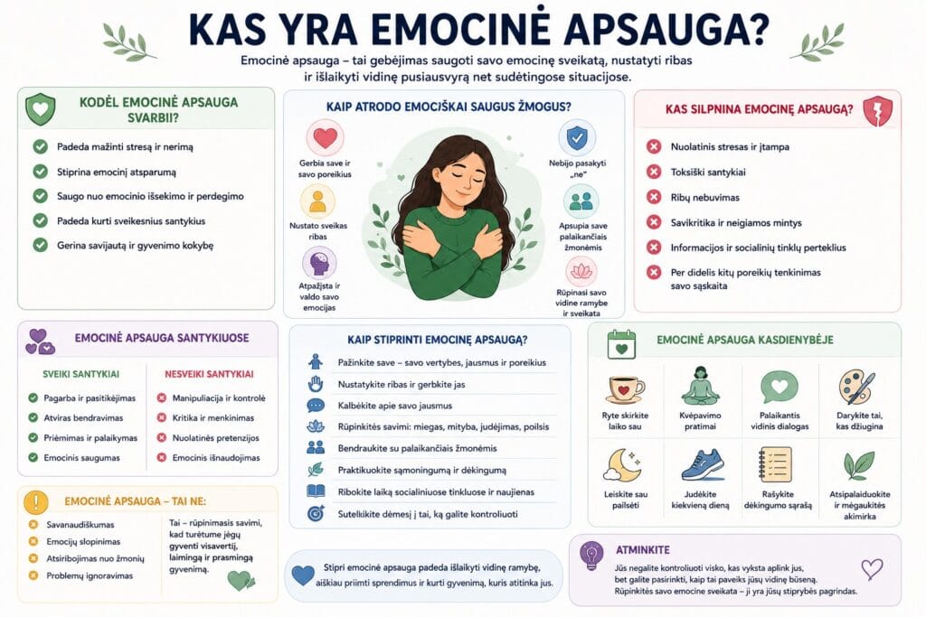 Emocinės apsaugos pagrindai ir idėjos
