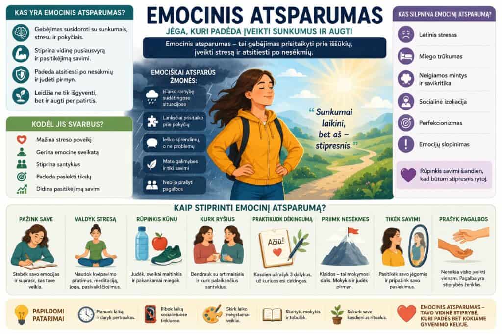 Emocinis atsparumas stiprink savo jėgas