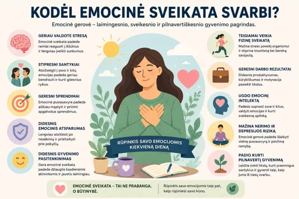Emocinis sveikatingumas rūpintis savimi