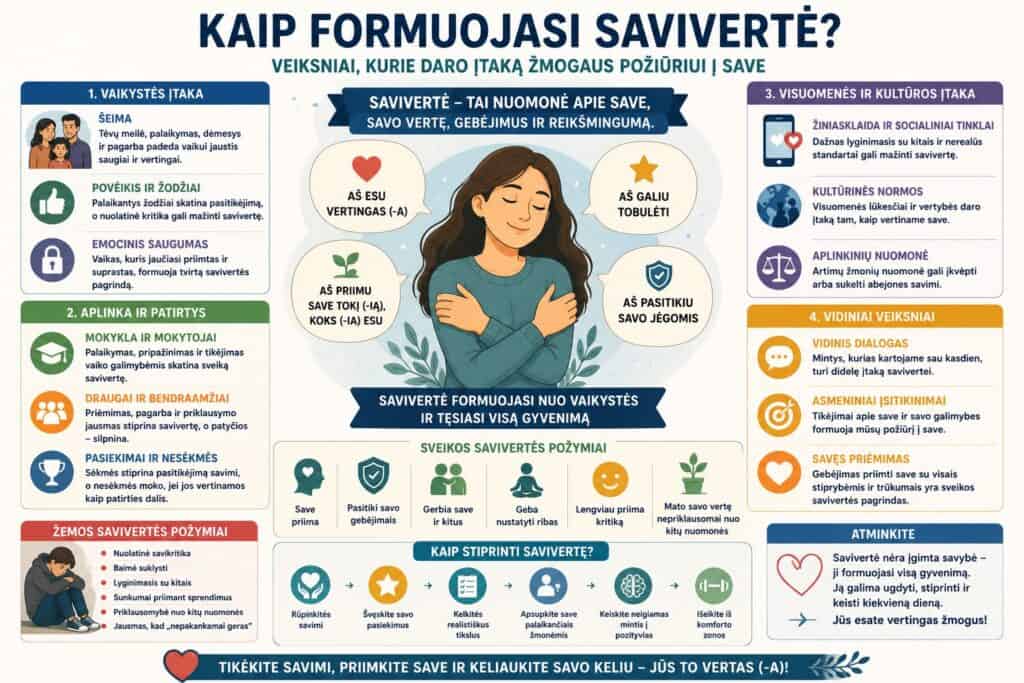 Kaip formuojasi savivertė